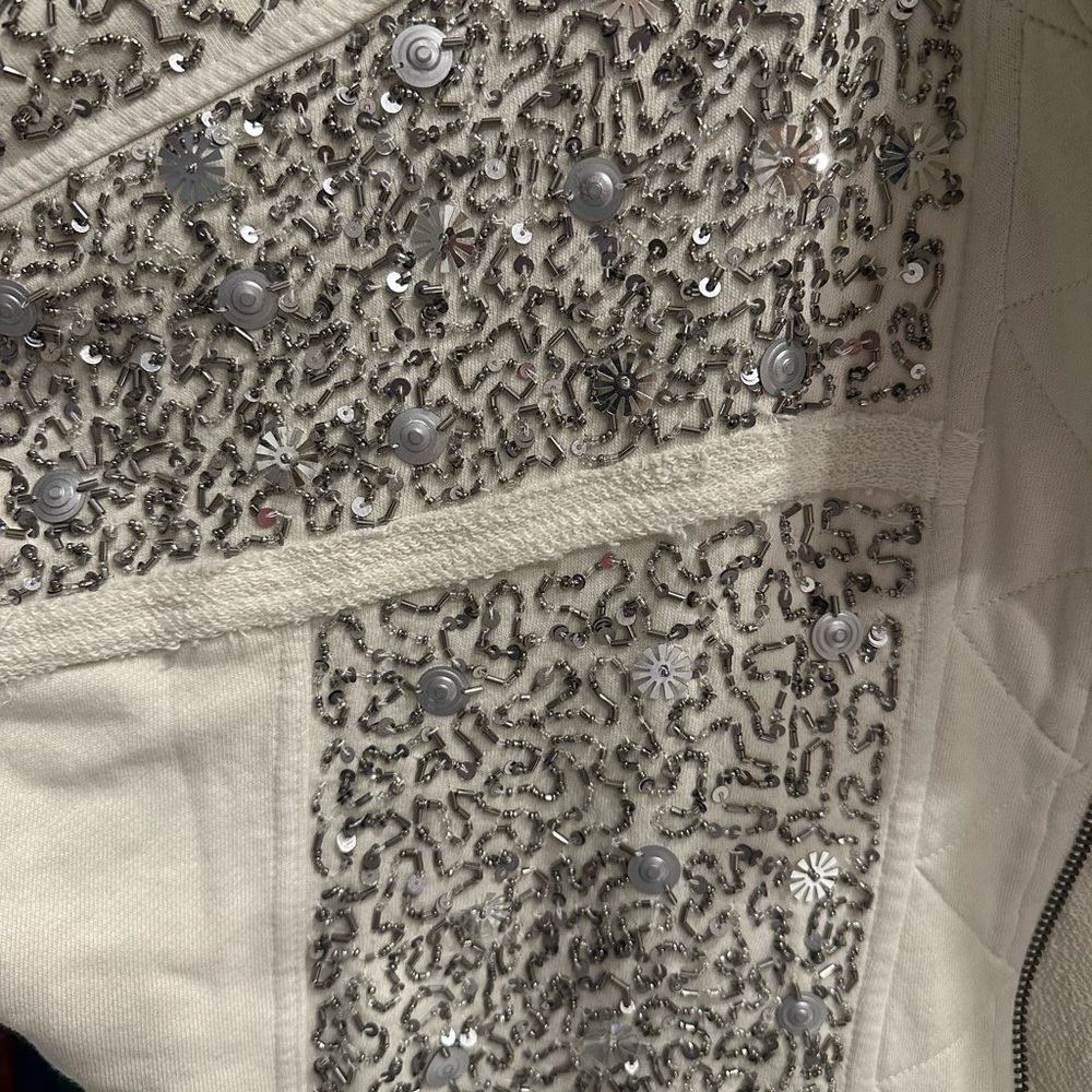 Free People Sparkle Sweatshirt Jacket - Size M - Picture 8 of 10